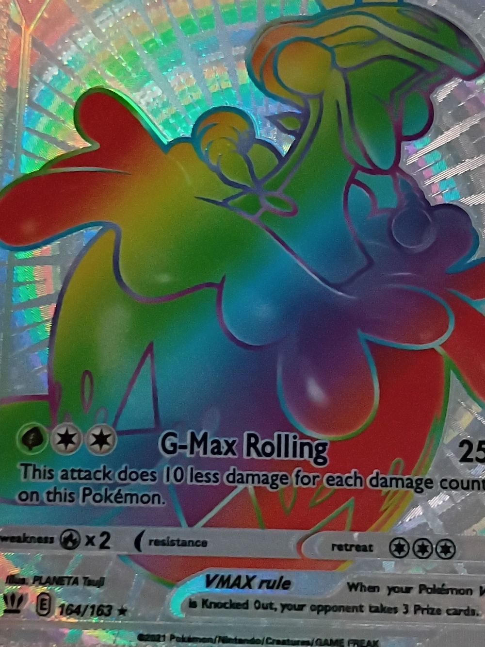 Wailord VMAX Holographic Card - Rainbow Full Art